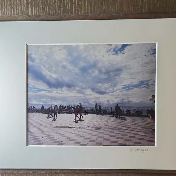 Matted Photography "Piazza in Taormina, Sicily" by Butterfly Rising Designs - Picture 5 of 6